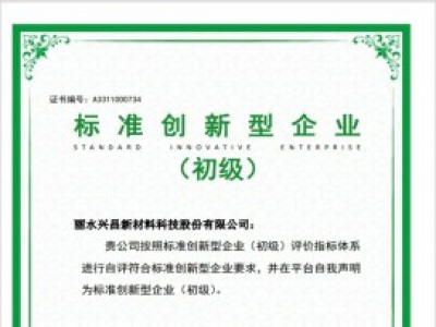 全縣首家！遂昌一企業(yè)通過(guò)國(guó)家級(jí)標(biāo)準(zhǔn)創(chuàng)新型企業(yè)認(rèn)定